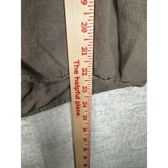 Thread & Supply Womens Small Slate Green  Shirt Rayon Linen Button Up Cap Sleeve - Picture 6 of 6